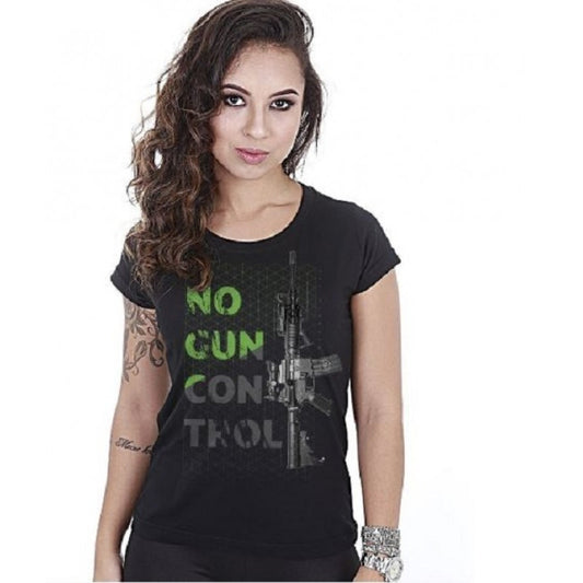 Camiseta Baby Look Feminina Squad Teamsix Magnata No Gun Control