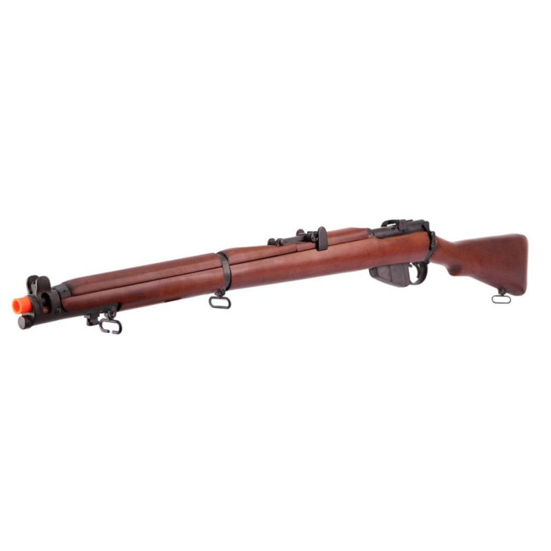 Rifle de Airsoft Sniper Spring S&T Lee Enfield 1 MKIII Madeira Real - Imagem 4